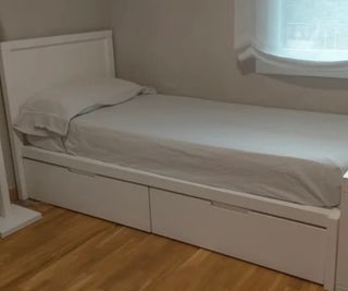 Cama Convertible Blanco Lacado 130x80