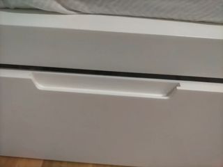 Cama Convertible Blanco Lacado 130x80