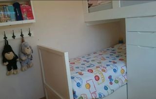 Cama Convertible Blanco Lacado 130x80