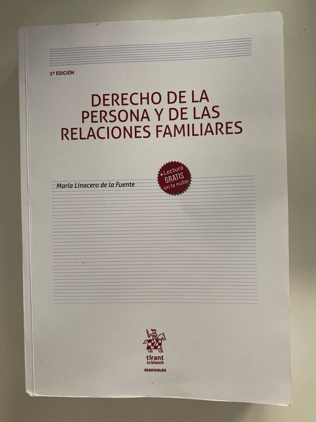 Derecho de la persona y de las relaciones famil...