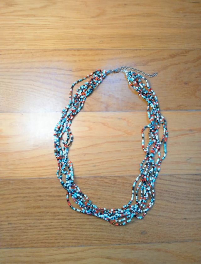 Collana perline estiva multicolor