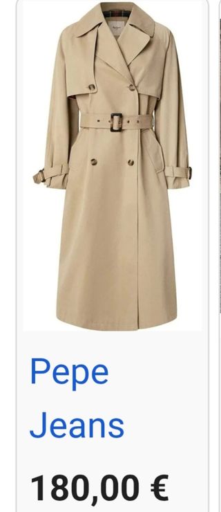 Gabardina Pepe Jeans Beige