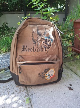 Zaino Reebok marrone con stampe