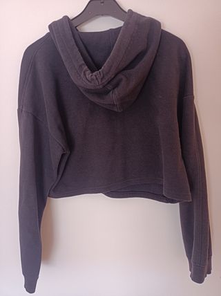 Sudadera corta mujer negra