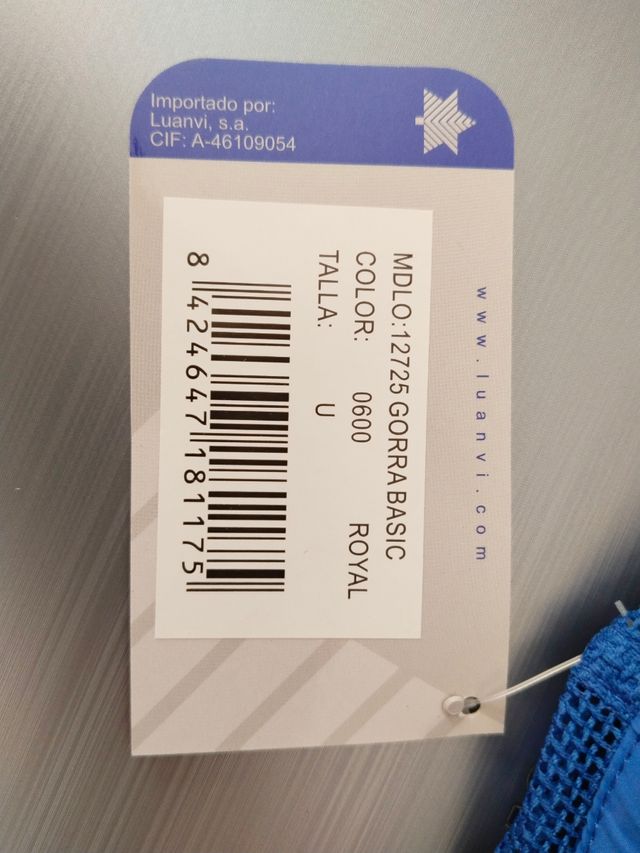 Sport cap Luanvi original con etiqueta