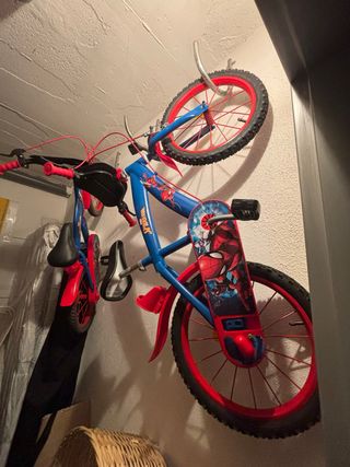 Bicicleta Niño Spiderman Azul Roja