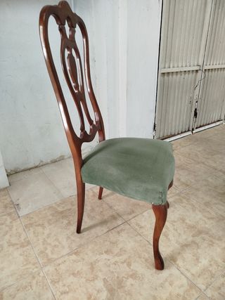 Conjunto de 6 Sillas Antiguas de Caoba