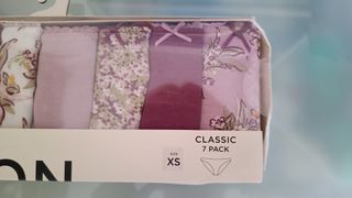 Pack 7 braguitas Women'Secret, florecitas rosas,XS