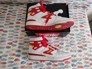 Zapatillas Etonic Olajuwon Blancas y Rojas