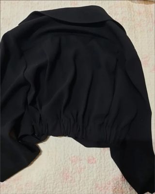 Blusa Zara Negra Manga Larga