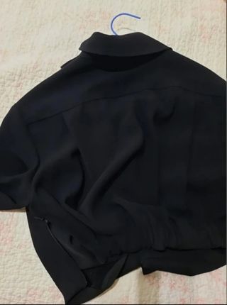 Blusa Zara Negra Manga Larga