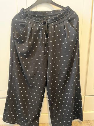 Pantalón ancho viscosa estampado