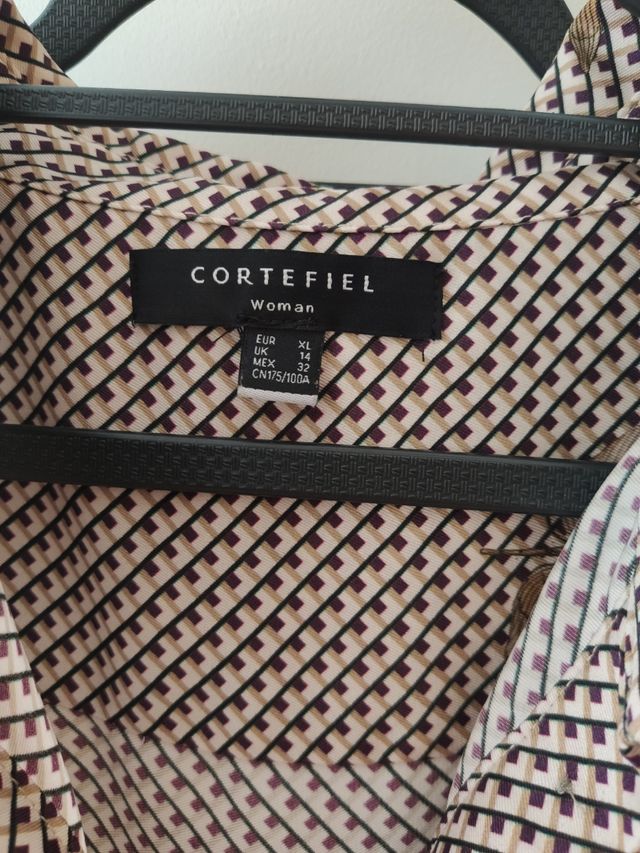 Vestido Cortefiel floral beige