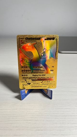 Carta Pokemon Charizard GX Oro Hyper