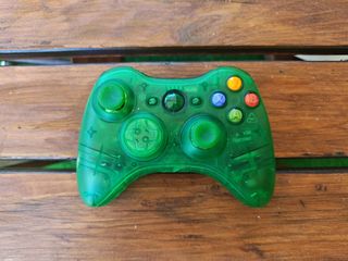 Controller originale Xbox 360 verde trasparente 
