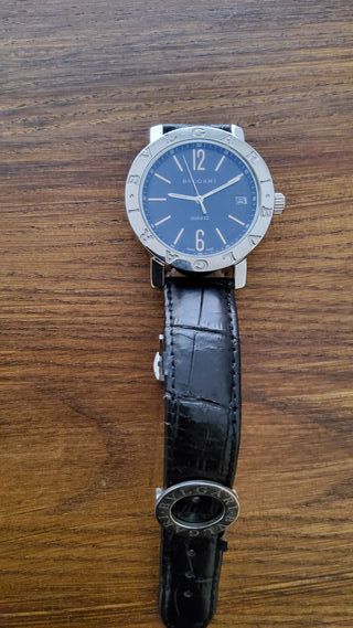 Reloj Bvlgari Cuero Negro