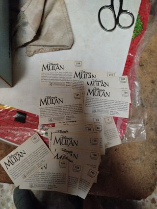 Lote cromos Mulan