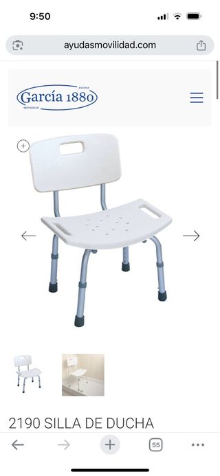 Silla ortopédica de ducha sin estrenar