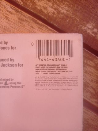 Vinilo Michael Jackson "BAD" Edición del año 1987