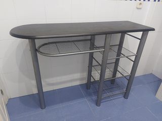 Mesa auxiliar cocina madera y metal