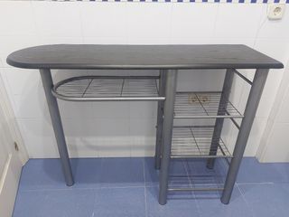 Mesa auxiliar cocina madera y metal