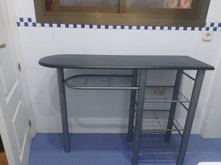 Mesa auxiliar cocina madera y metal