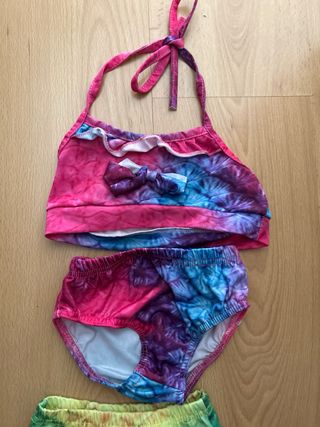 Bañador cola de sirena arcoíris niña
