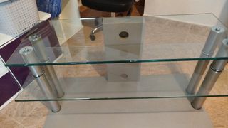 Mesa TV Cristal y Metal