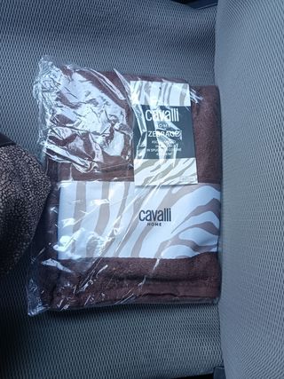 Asciugamani Cavalli Zebrage Marrone Cotone