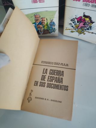 Lote 3 libros La guerra de España en sus documento