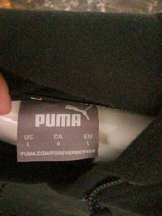 Sudadera Puma Negra Gruesa con Capucha