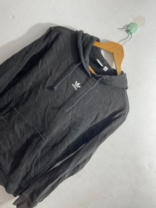 ¡¡GANGA!! Talla M Sudadera Adidas Trebol Negra