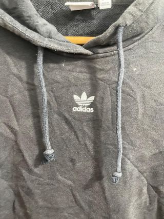 ¡¡GANGA!! Talla M Sudadera Adidas Trebol Negra
