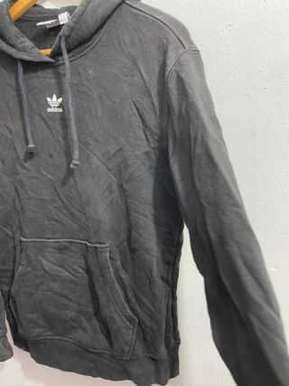 ¡¡GANGA!! Talla M Sudadera Adidas Trebol Negra