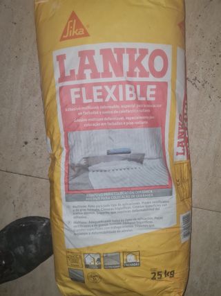Saco Adhesivo Lanko Flexible Sika 25kg - 3 SACOS.