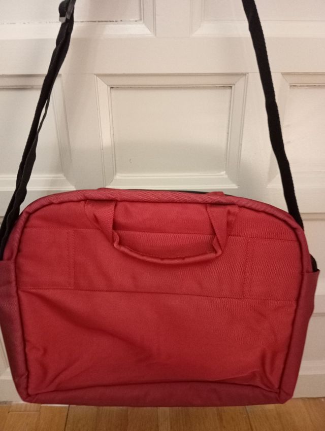 Mala para computador portátil vermelha