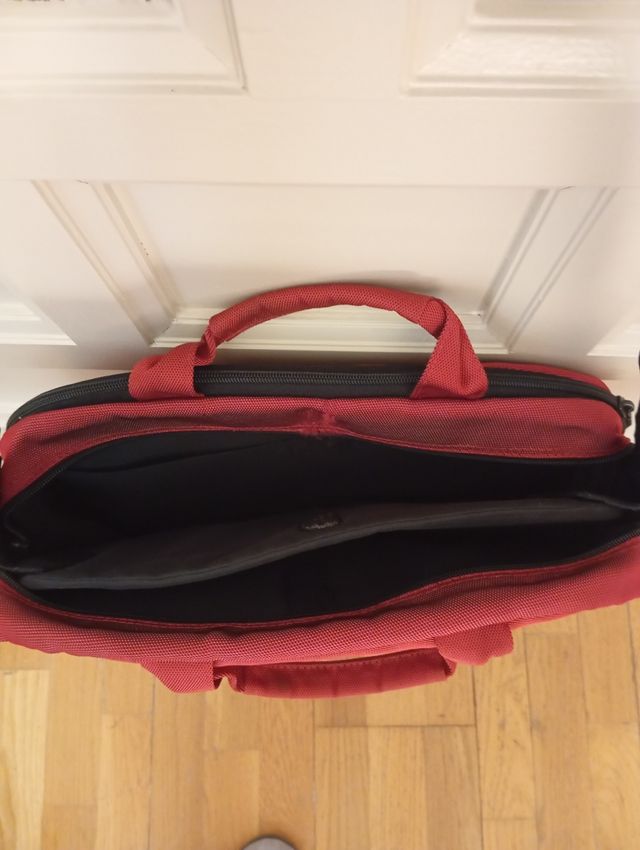 Mala para computador portátil vermelha