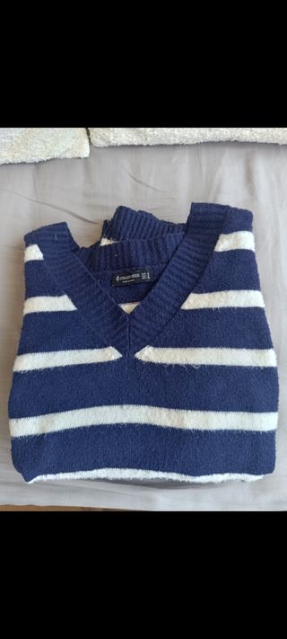 Jersey Stradivarius rayas azul Talla M