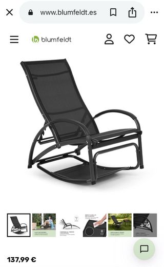 Tumbona plegable Beverly Wood gris