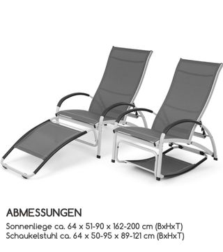Tumbona plegable Beverly Wood gris