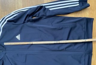 Felpa Adidas con zip blu taglia L