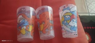 Regalo o vendo vasos plástico los Pitufos nuevos