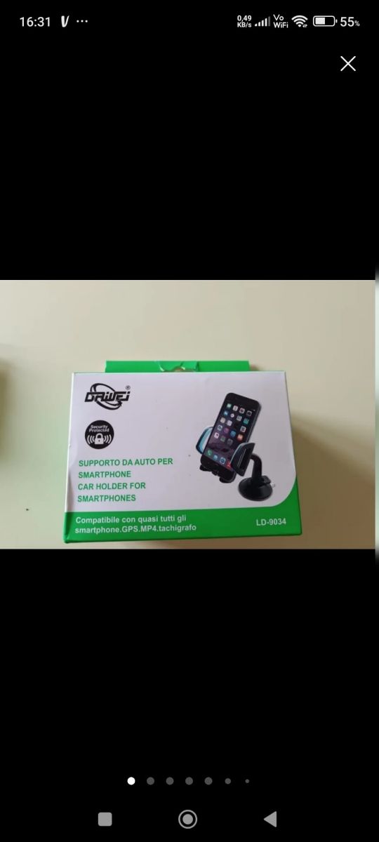 Supporto auto per smartphone