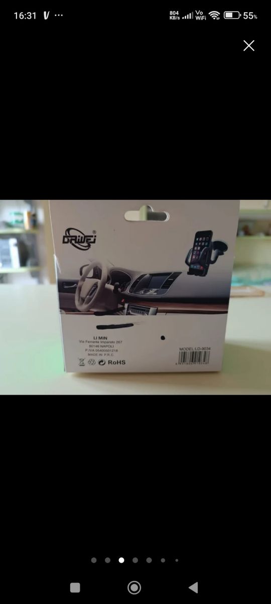 Supporto auto per smartphone