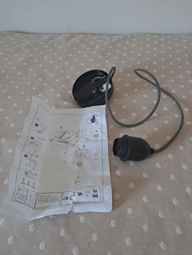 Porta Lámparas Negro y Gris