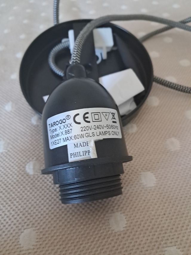 Porta Lámparas Negro y Gris