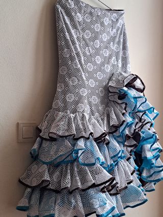 Traje Rociera Campera Crochet Dos Pieza