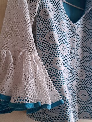 Traje Rociera Campera Crochet Dos Pieza