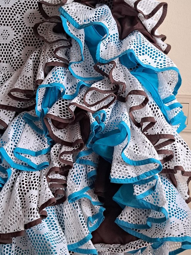 Traje Rociera Campera Crochet Dos Pieza