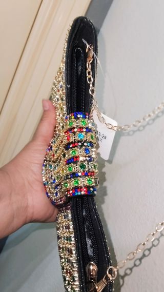 Bolso Clutch Lazo Pedrería Fiesta